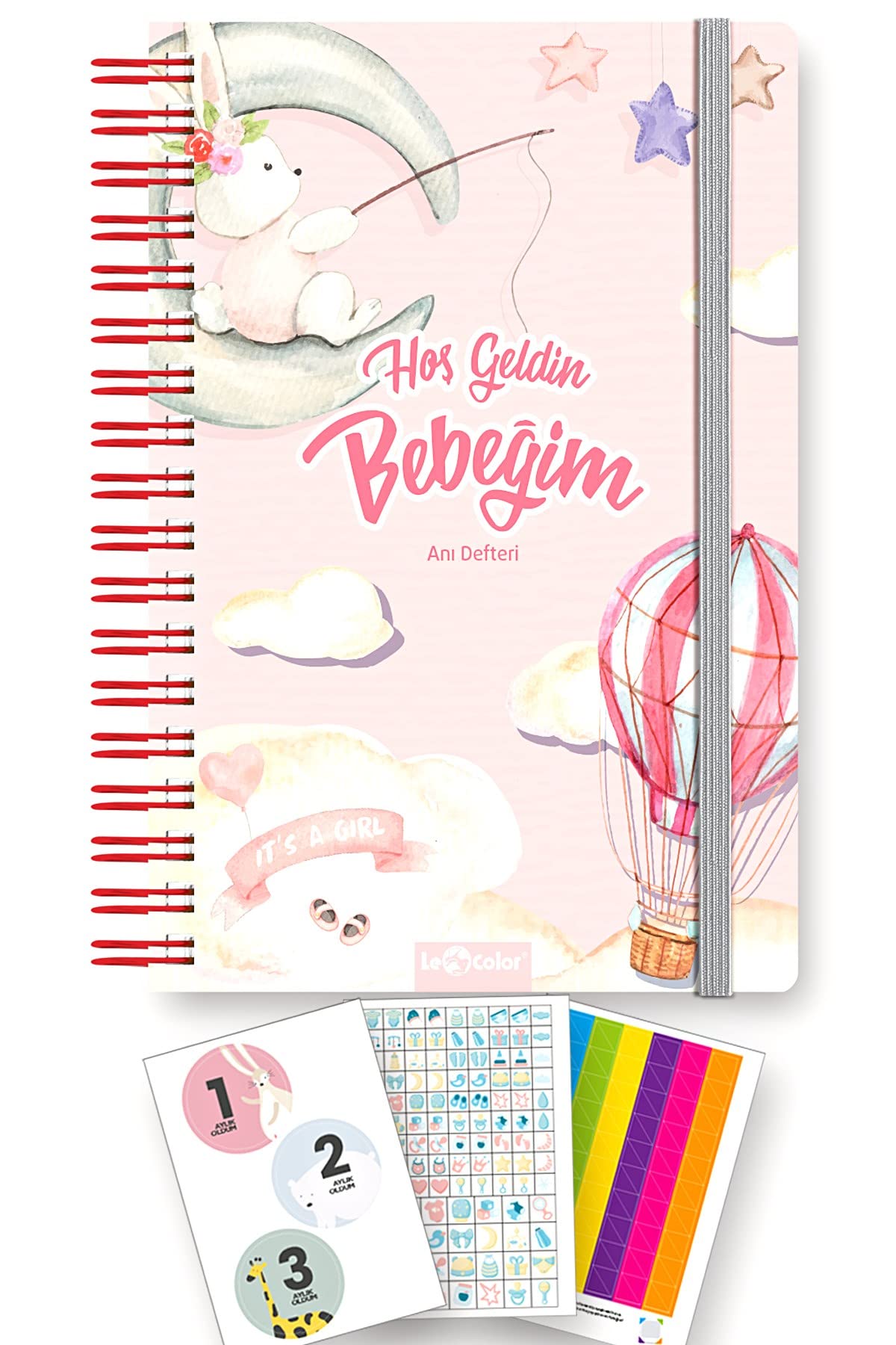 LE COLOR Bebek Anı ve Anne Hamile Albümü Kız+ 241 Sticker