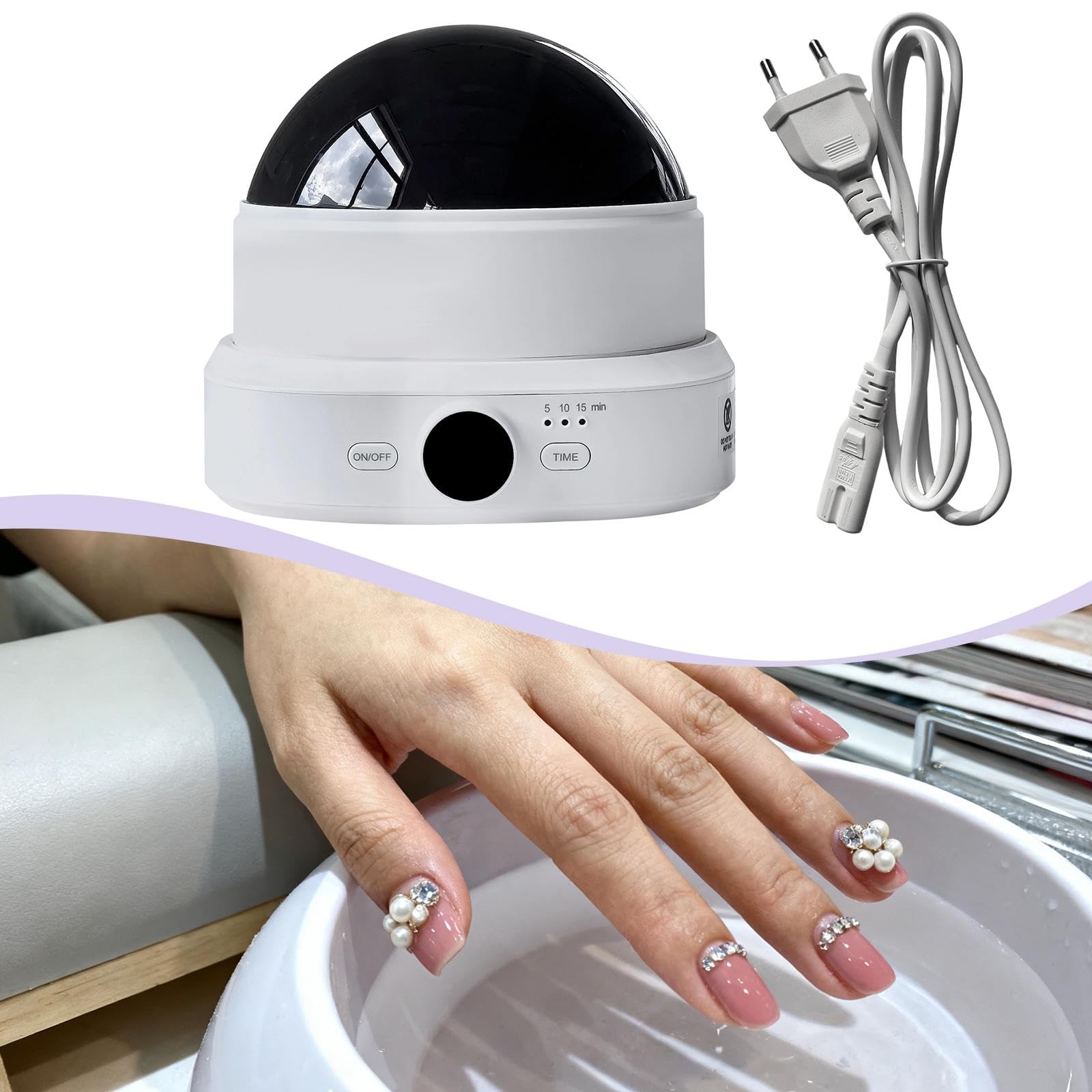 Bol de Trempage électrique pour Dissolvant de Vernis à Ongles pour Chaise