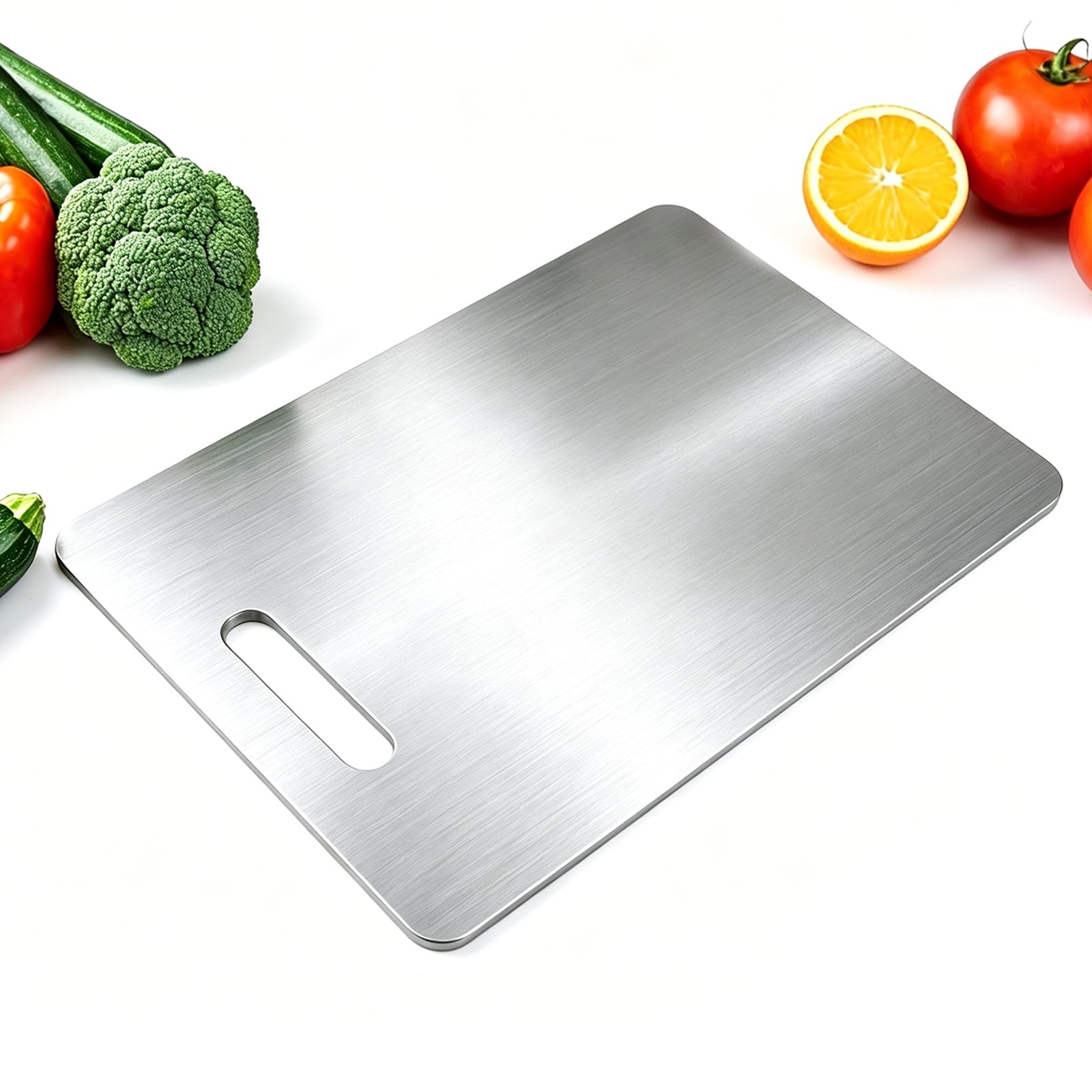 titanium cutting board for kitchen 304 stainless steel cutting board set for fruit, meat & vegetable (12 * 8 inch)