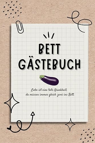 Das lustige Bett Gästebuch zum Bewerten des Vergnügens, tolles Geschenk für Singles
