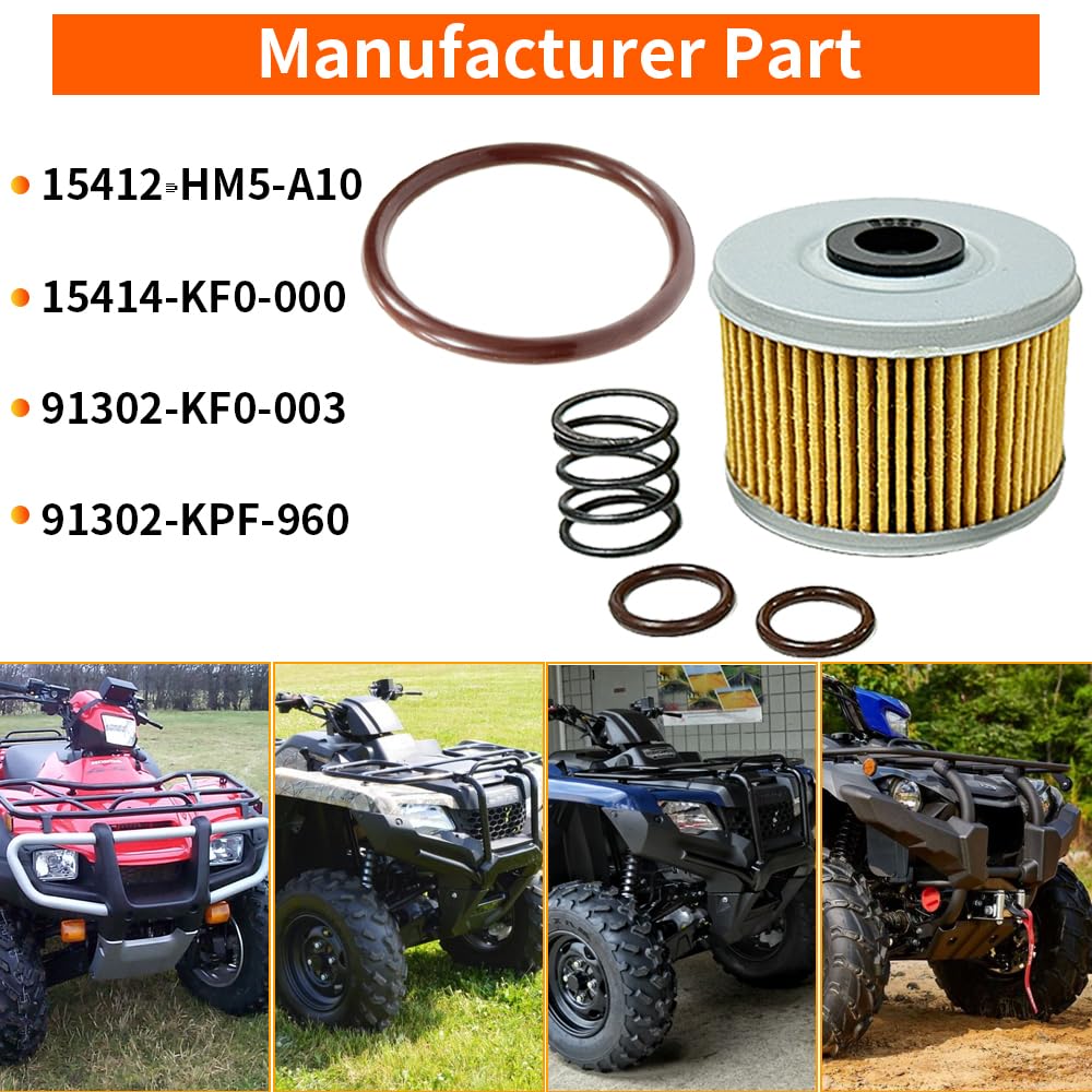 Amazon.com: 15412-HM5-A10 Oil Filter Spring for Rancher 350 450