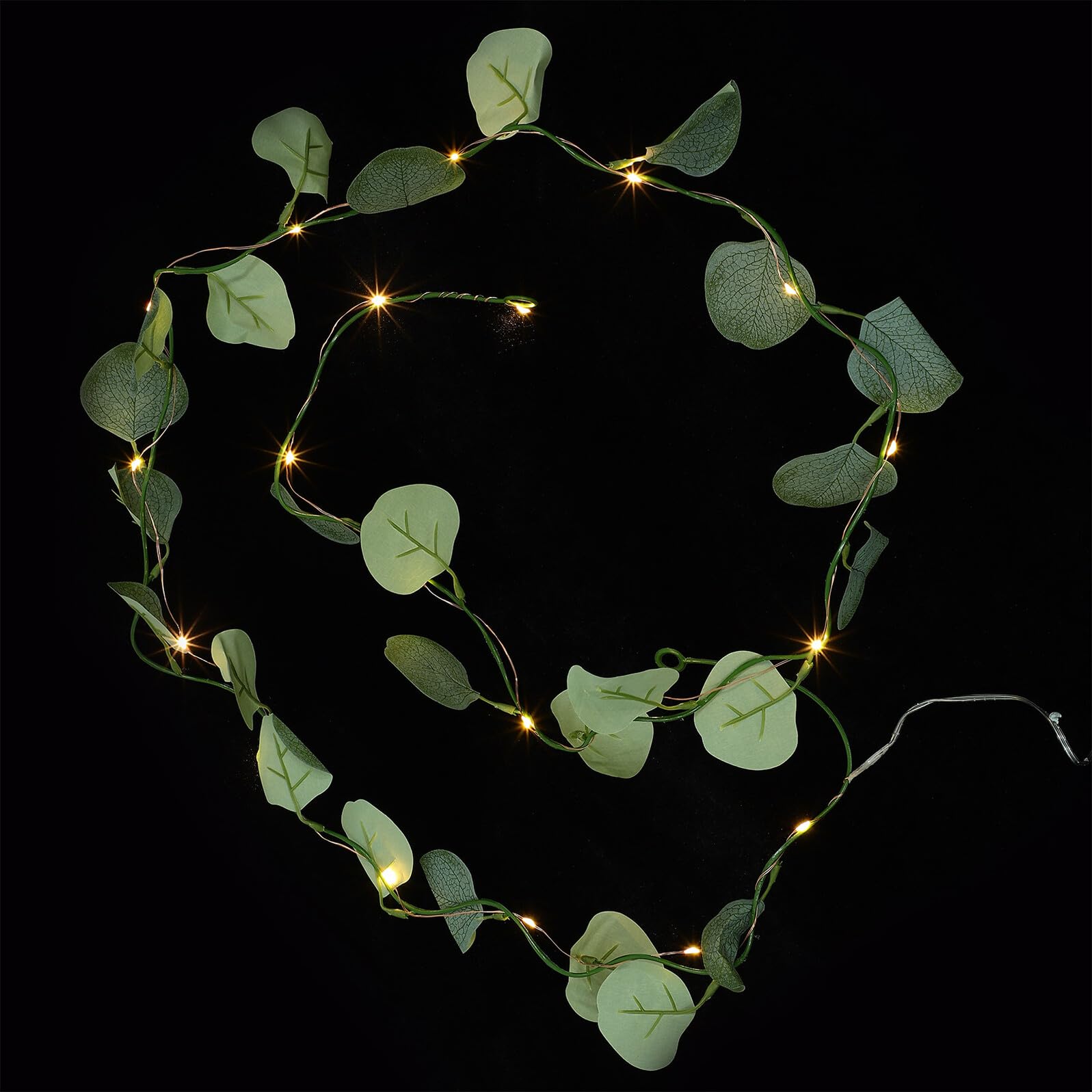 TOYANDONA Eukalyptusblätter Lichterkette 20-led Grün Kupfer Kunststoff