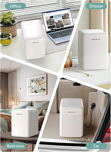 Miniatura 7 de Mini refrigerador de 4 litros para cuidado de la piel y alimentos, enfriador y calentador de 110 V12 V, refrigerador portátil para dormitorio,