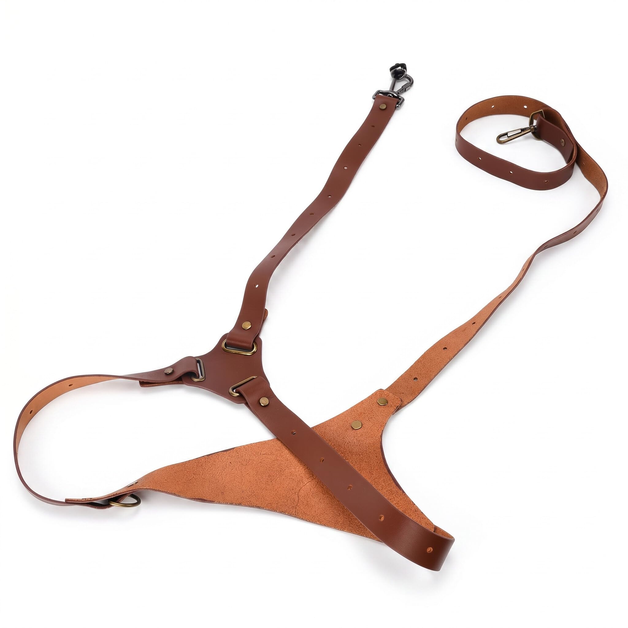 Zunate Universal Leather Camera Strap for SLR DSLR - Adjustable Multi-Camera Harness with Alloy Portability for Photography (Right Shoulder)