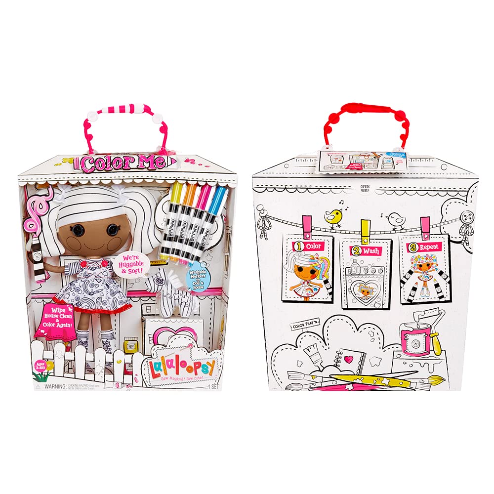 Lalaloopsy Lalka Pomaluj mnie - SPOT SPLATTER SPLASH - 13"/33.02cm Lalka artystka z udomowioną zebrą - markery, ubrania, sztalugi i płótna - Rysuj, koloruj, pierz i powtórz - dla dzieci w wieku 3+