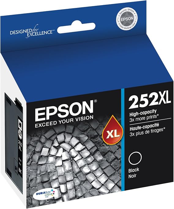 Epson T252 DURABrite Ultra T252 DURABrite Ultra Ink Standard Capacity Magenta Cartridge (T252320-S) for Select Workforce Printers T252 DURABrite Ultra Ink Standard Capacity
