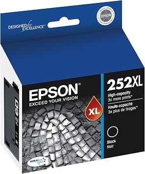 Epson T252 DURABrite Ultra T252 DURABrite Ultra Ink Standard Capacity Magenta Cartridge (T252320-S) for Select Workforce Printers T252 DURABrite Ultra Ink Standard Capacity