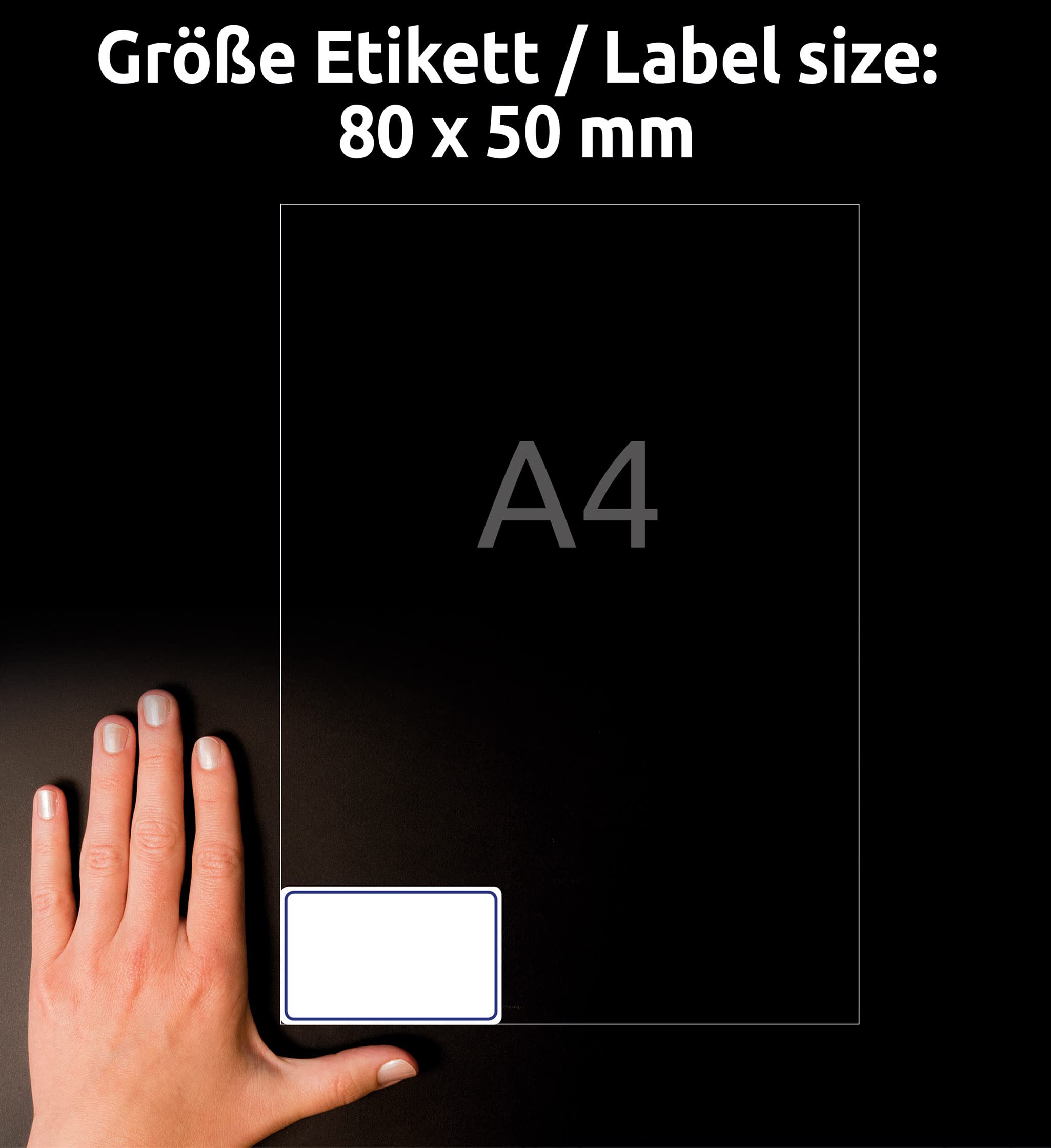 Avery L4787-20 Etiquettes 80 x 50 mm Blanc