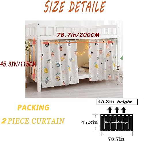 Vista 78 de Dorm Home Bunk Nets Bed Curtains Cloth Bed Canopy Blackout College Students Shading Nets Breathable Single Sleeper