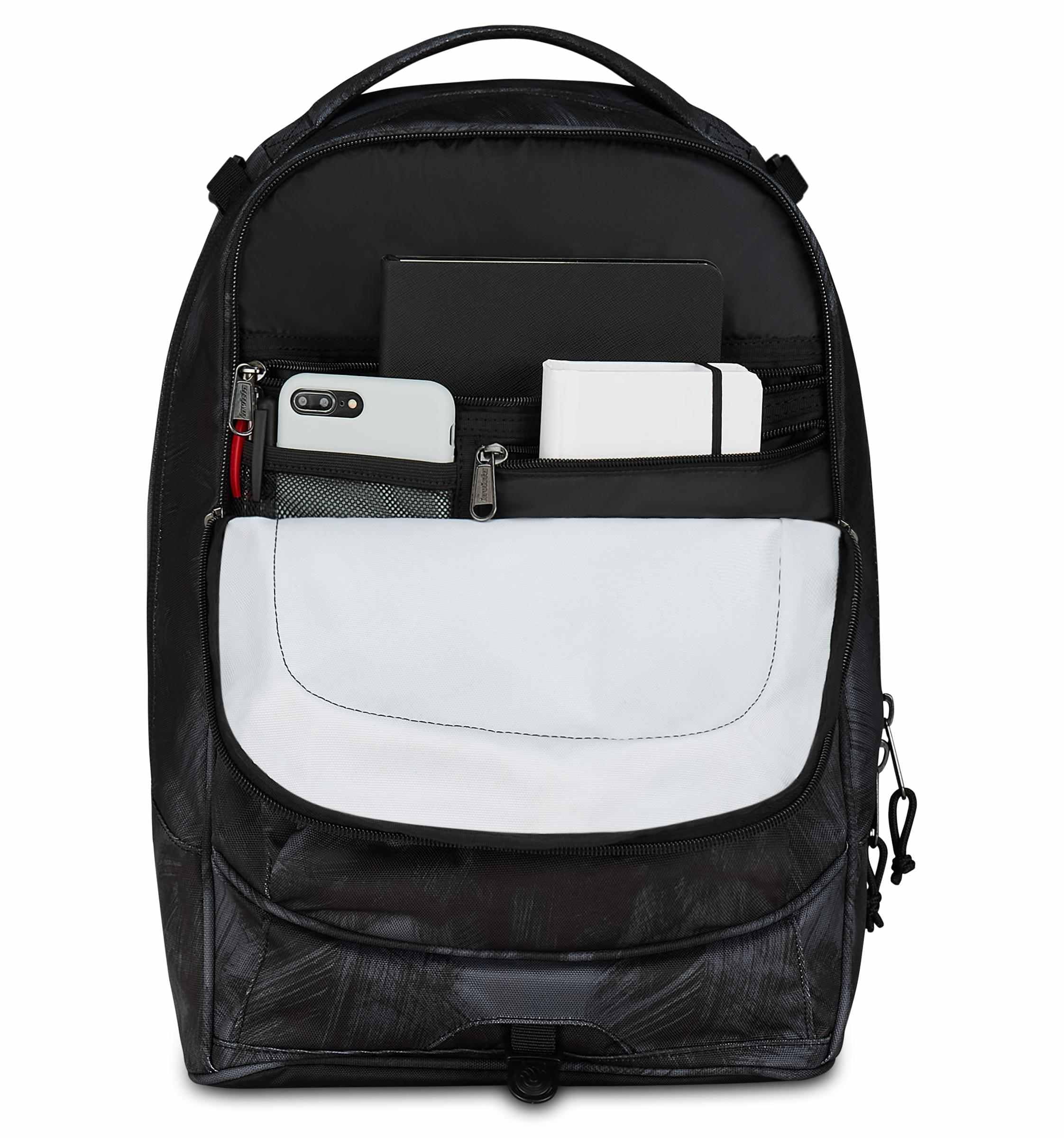 Invicta Trolley Scuola Plug, Nero, 3 in 1, Zaino Doppio Scomparto Con Carrello Sganciabile, Tasca Per PC, Tasca Per Borraccia, 34 lt, Scuola Media e Superiore, Viaggio, Zaino Ragazzo