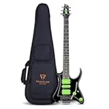 Electric Guitar 6 String Vaibrant Deluxe, Right, Cosmic Black, (V88X CBKGEB)