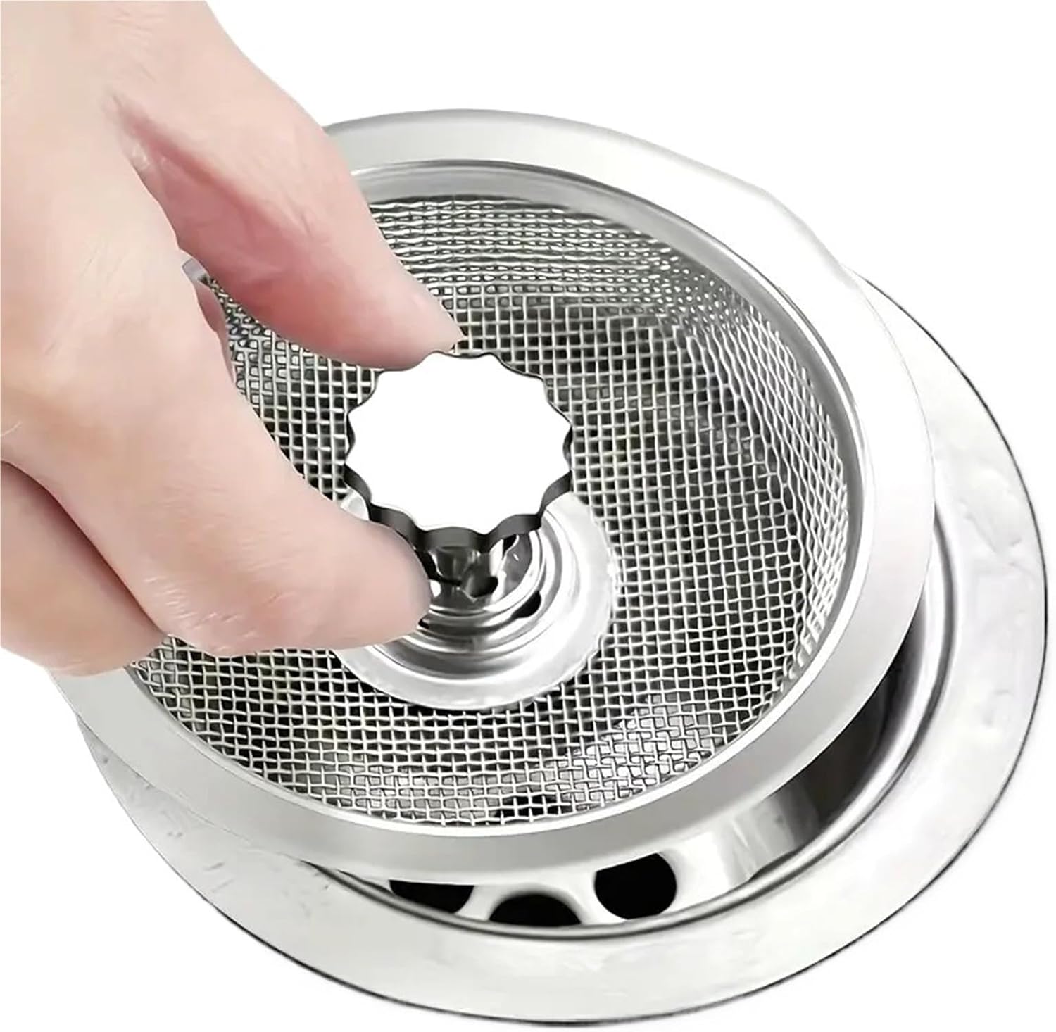 1Pc Stainless Steel Kitchen Sink Strainer Mesh Drain Filter Anti-Clog Waste Residue and Odor Suitable