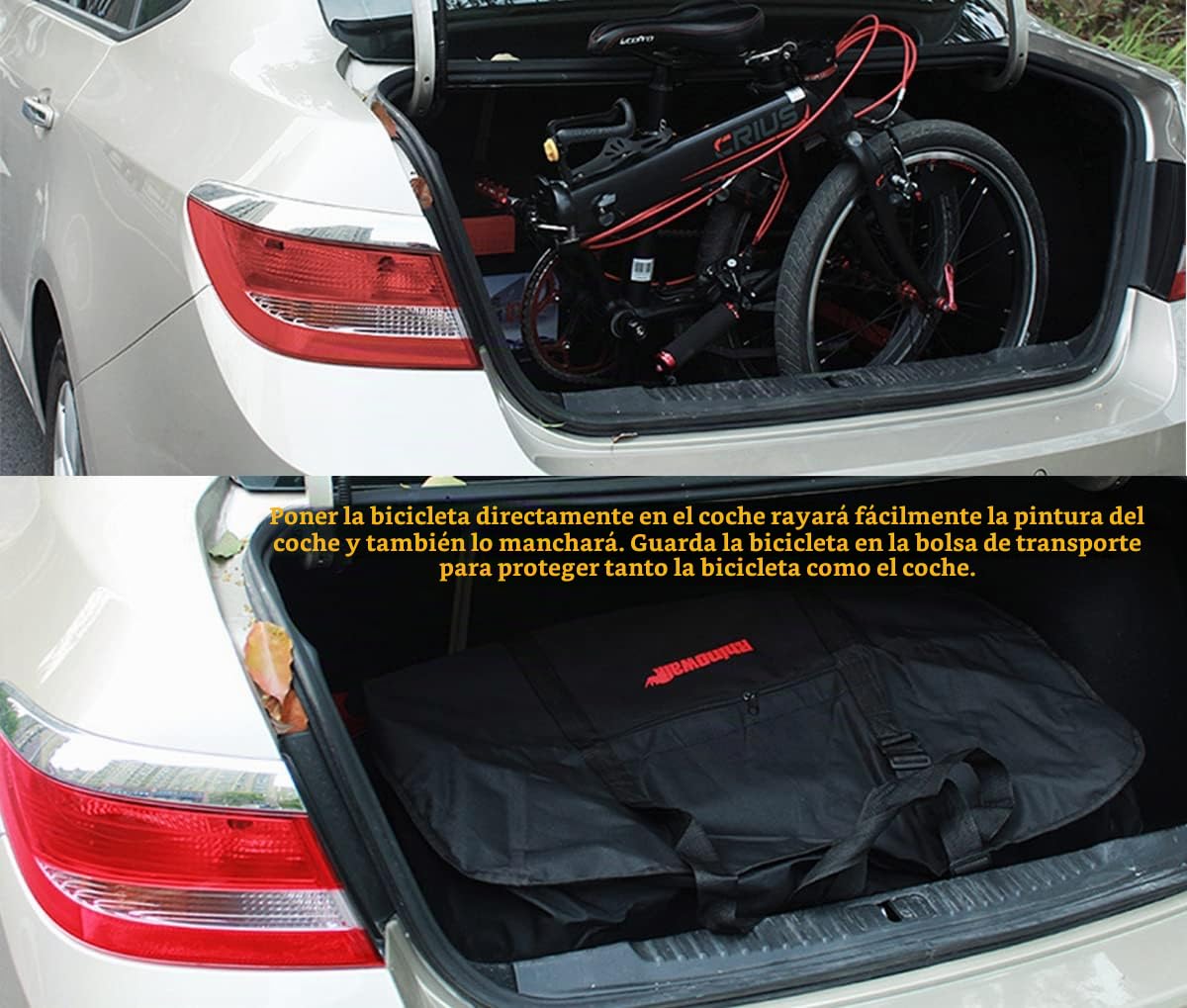 Bolsa Bicicleta Plegable，Bolsa Transporte Bicicleta Plegable 20 Pulgadas Engrosamiento Impermeable Bolsa De Almacenamien Bolsa Plegable Viaje Para Viajes AéReos