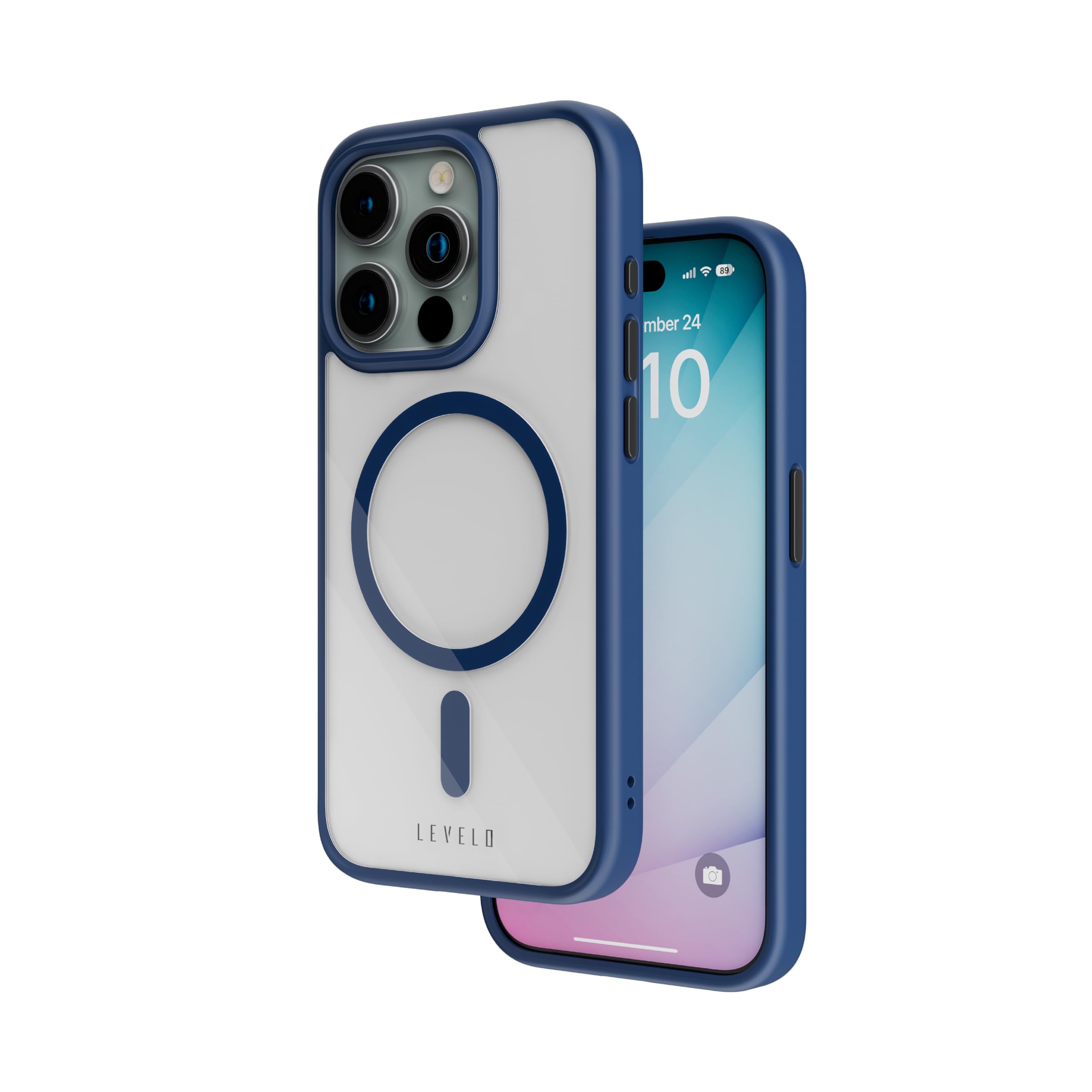 LEVELOMagFit Solo Case For iPhone 15 Pro (Blue)
