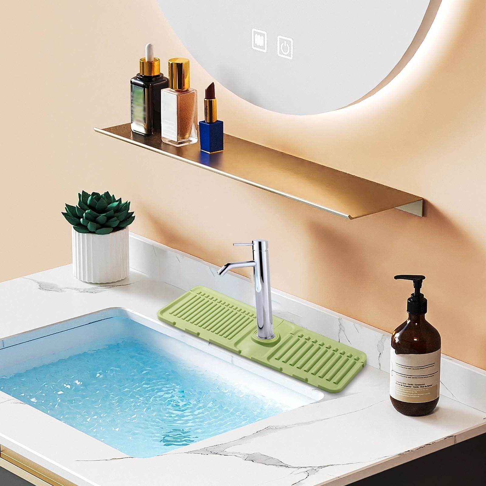 Amazon｜Lenzzyl キッチンシンクスプラッシュガード、キッチン蛇口