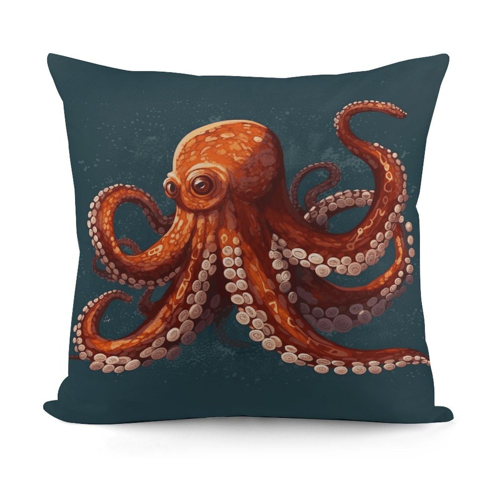 VstaDank Animal Octopus Throw Pillow Covers 18x18 Inch Soft Couch Home Decor Cushion Cover Comfortable Plush Square Cushion Case Farmhouse Decorative Pillowcase for Living Couch