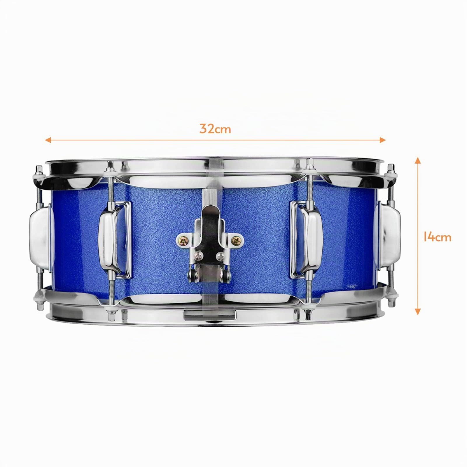 12-Zoll-Snaredrum mit Schlägeln und Tragegurt Schlaginstrument für Schüler und Anfänger Marsch-Snaredrum Tragbares Snaredrum-Set