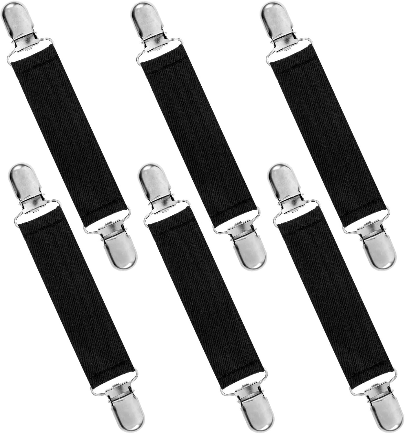 COMNICO Winter Mitten Clips 6pcs Elastic Nylon Stainless