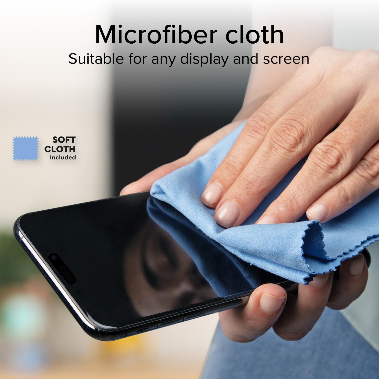 Ekon Bildschirmspray mit Mikrofasertuch, 500ml, Reinigungsset für Monitore, Laptops, Kameras, Camcorder, MacBooks, TVs, Smart TVs, Smartphones, Tablets