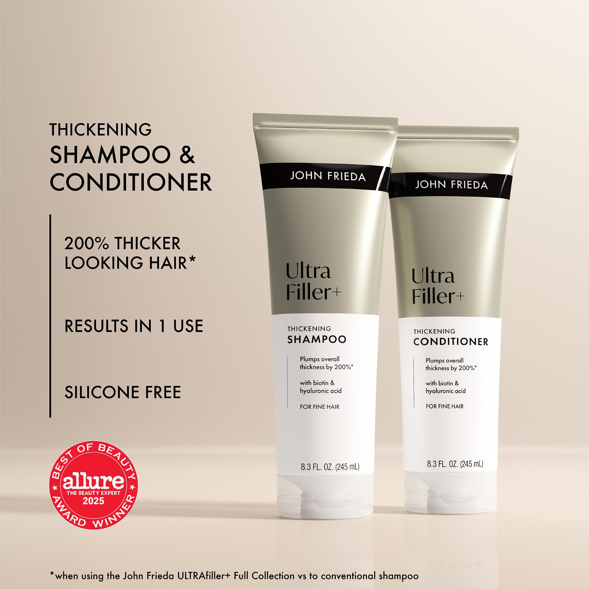 John Frieda ULTRAfiller+ Thickening Shampoo & Conditioner Set for Fine Hair