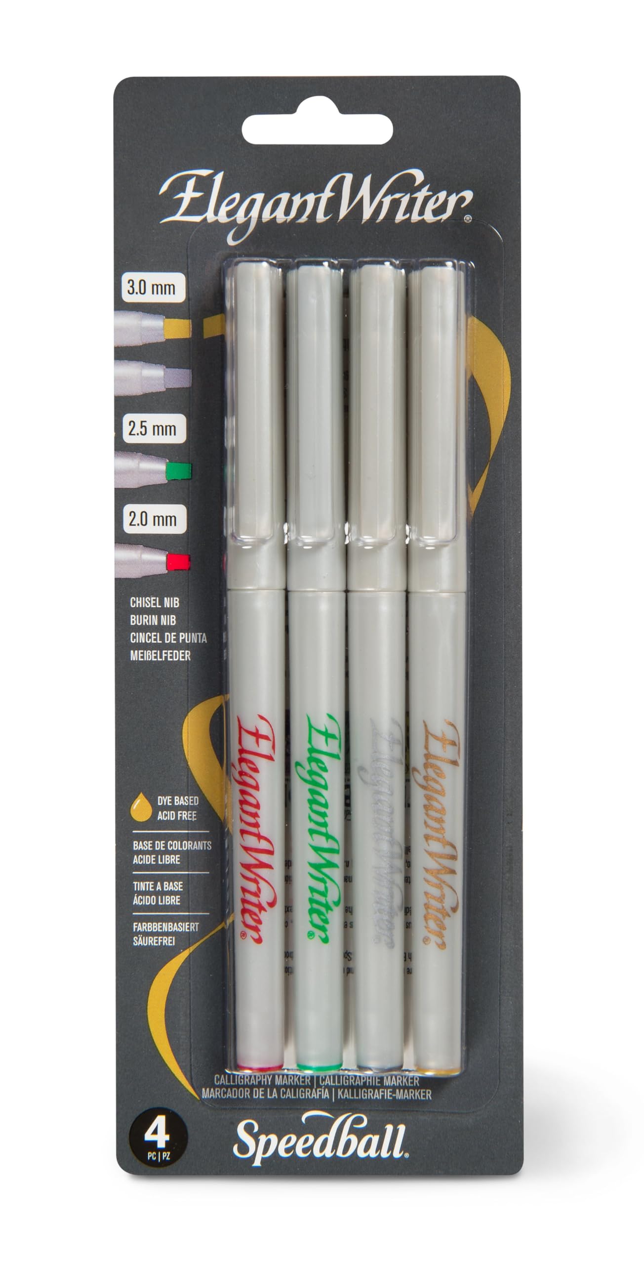 Speedball 2886 00 Elegant Writer Special Occasion Set, 4 Elegant Writer Marker Set, Assorted