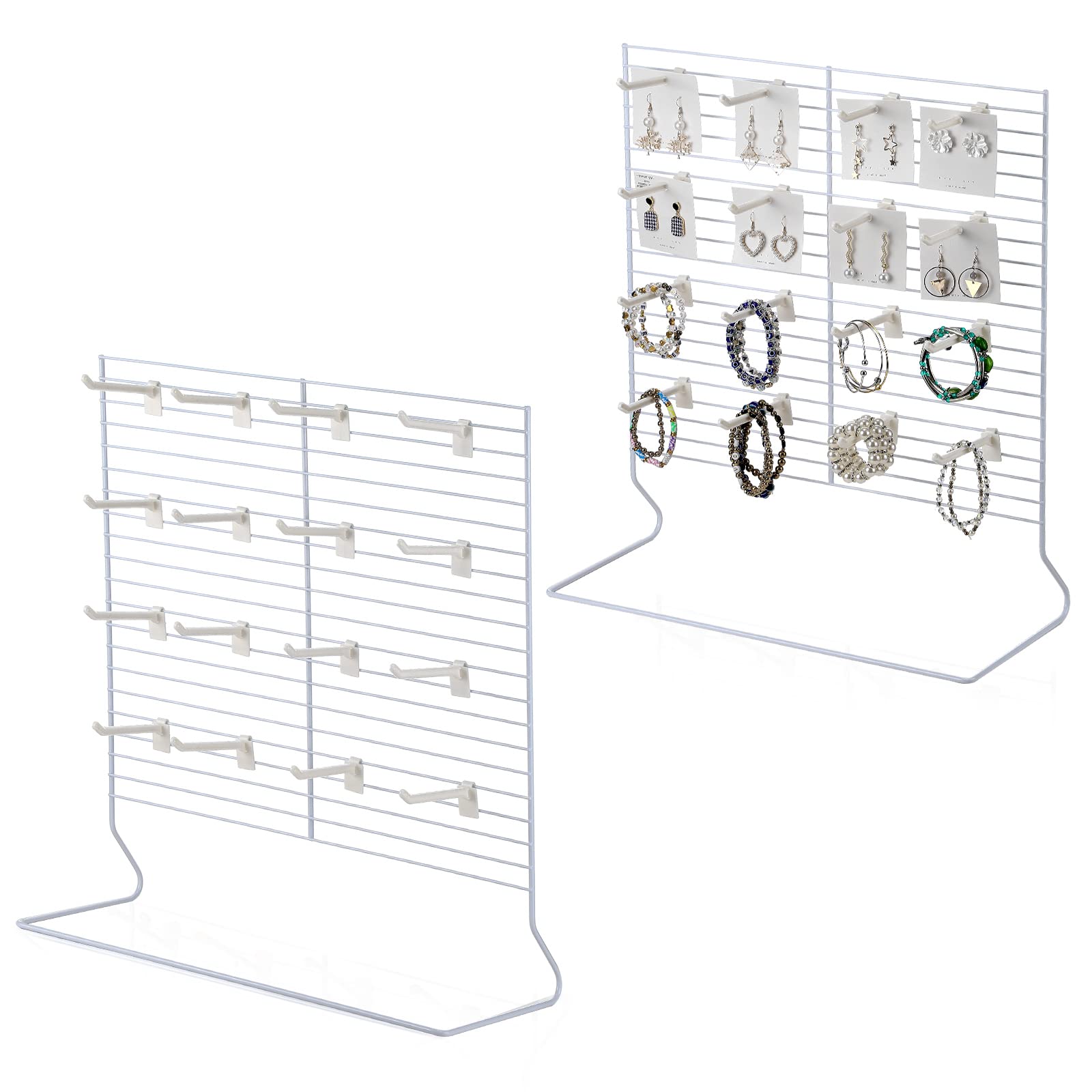 Sadnyy 62 Pcs Countertop Display Rack Set, Include 2 Pcs Metal Wire