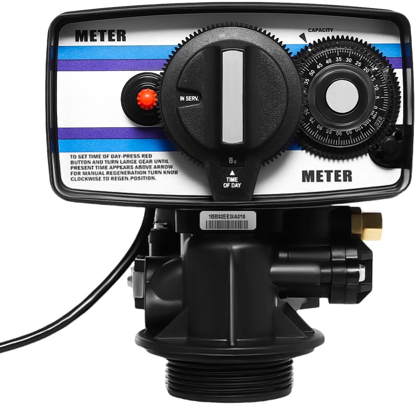 Whole House Water Softener Valve Digital Flow Type for Water Filter Softener Resin Tanks, 12 Day Timer Control Valve, Fits 8-14 inch Tanks (5600SM)