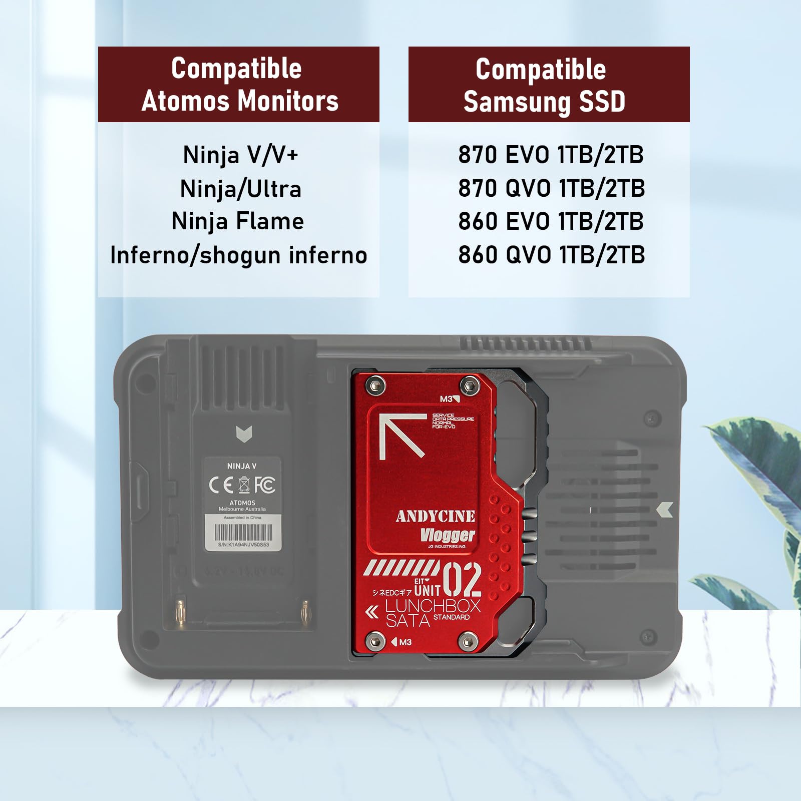 Amazon.com: Lunchbox II SATA SSD Case, Compatibel with Atomos