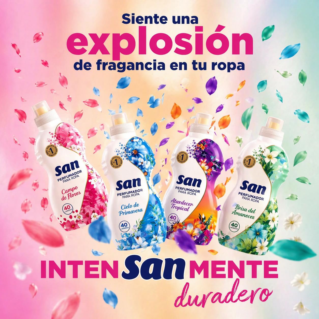 Rasmacor | Pack 8 unidades SÁN Perfumador para Ropa Lavadora | Fragancia Cielo de Primavera | Duradera 40 Lavados