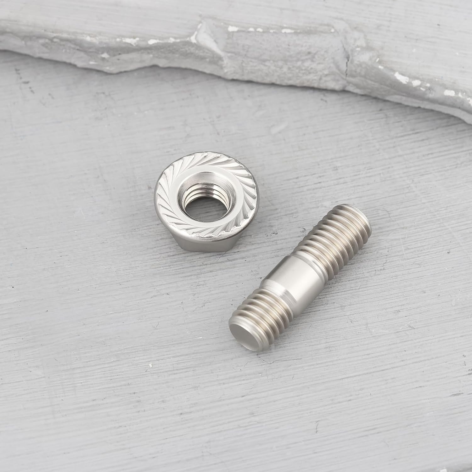 4 Pack Exhaust Studs and Flange Nuts M8x30 Stainless Steel Compatible with Suzuki RG125 TS125 RM85