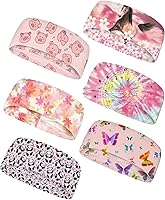 Vista 12 de Forchrinse Girasol con texto impreso, 6 piezas, diadema deportiva para sudar suave y elástica, bandas para el cabello, unisex, para deportes al aire