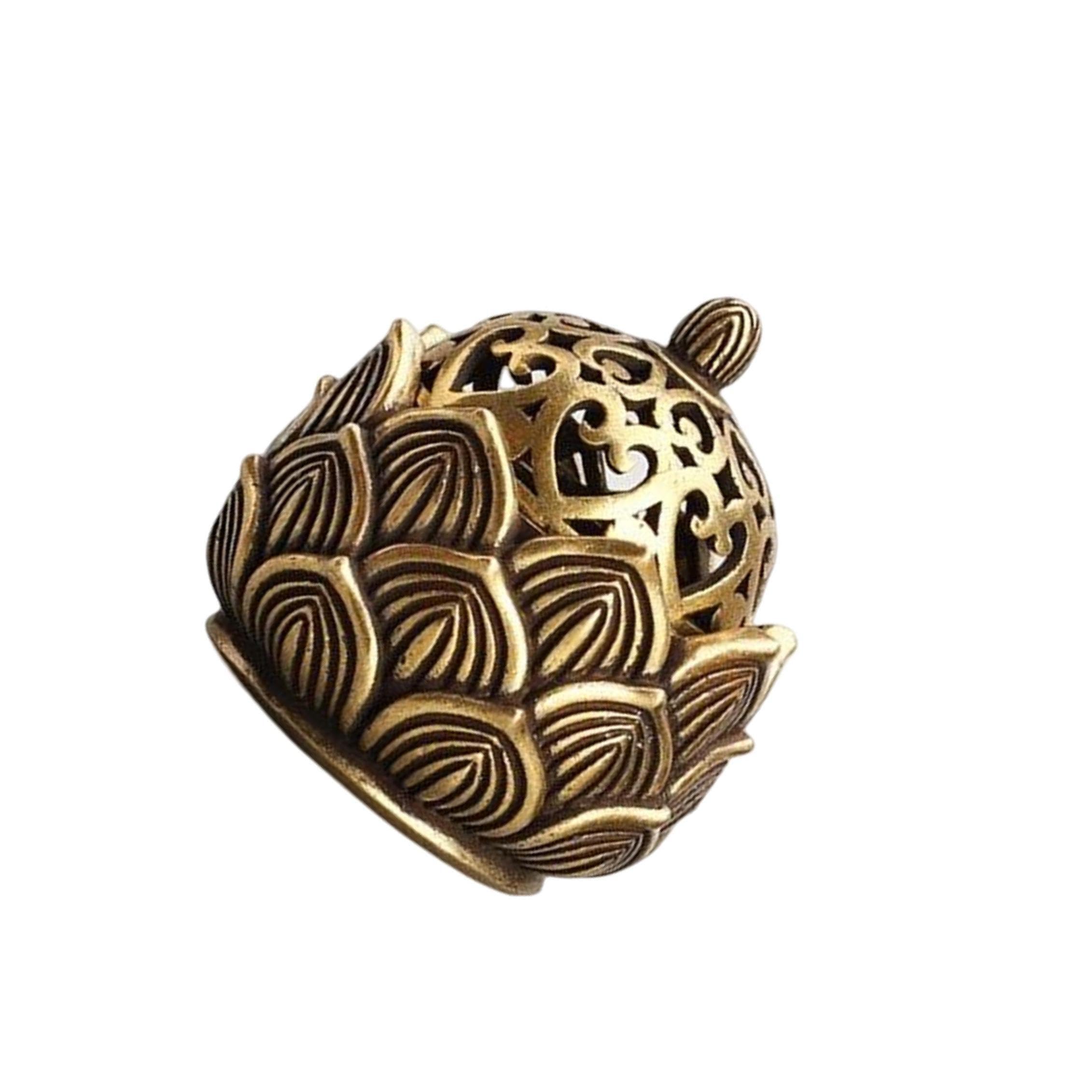 YIXANNX Unique Cone Coil Incense Burner Holder Meditation Relaxation Yoga Adding Beautiful To Spaces Incense Burner Holder Bowl Stick, Bronze, 4.4x3.1cm