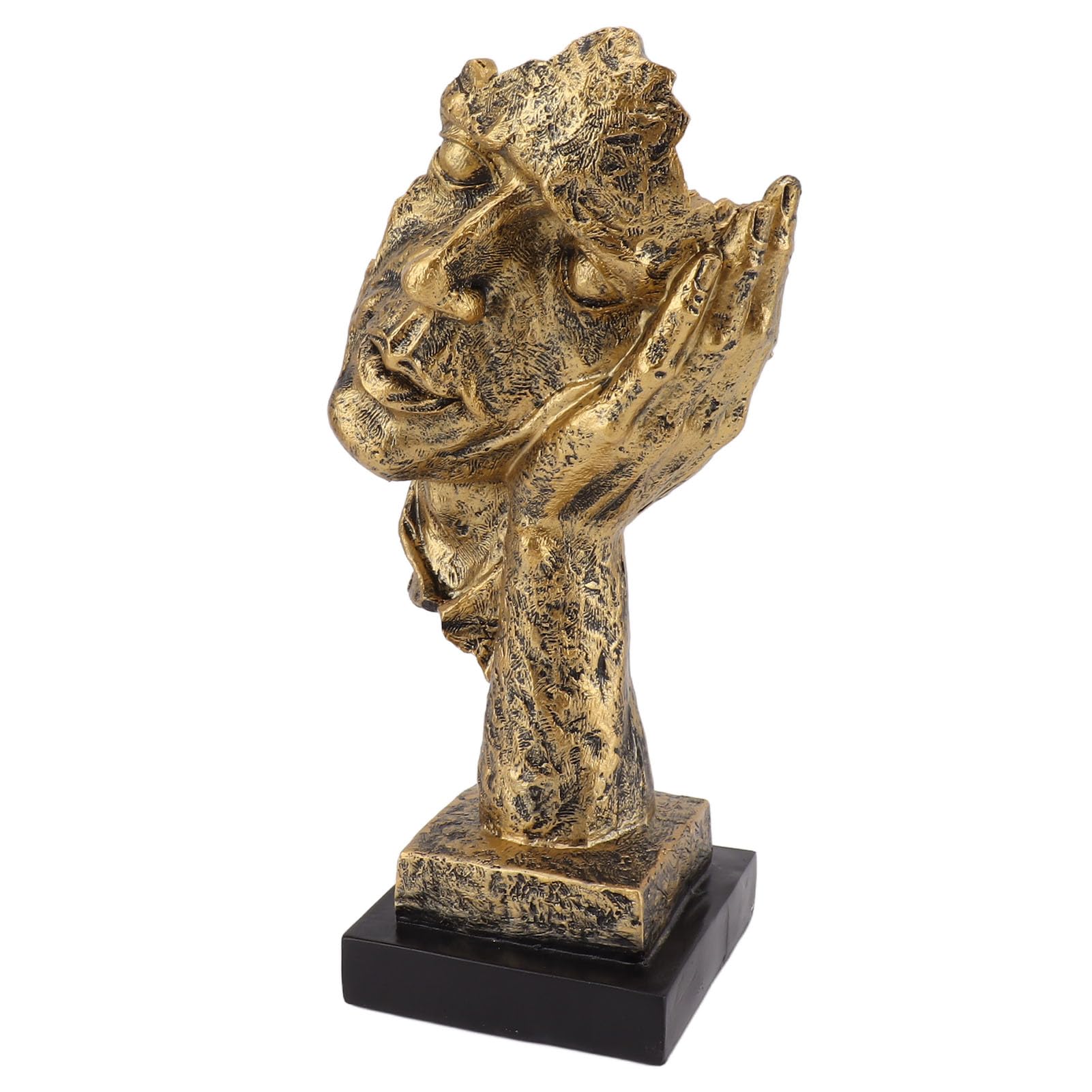Statua astratta per decorazioni per la casa, materiale in resina premium, scultura artistica fatta a mano, statuetta del pensatore silenzioso per scrivania da ufficio,