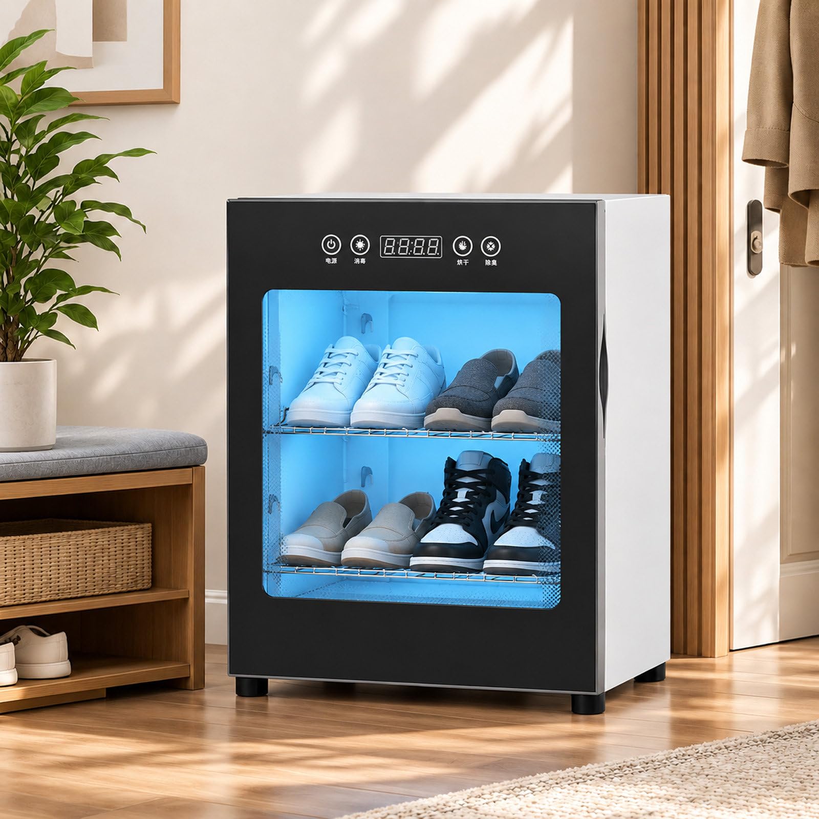 Asciuga Scarpe Elettrico con Timer Regolabile 2-Tier