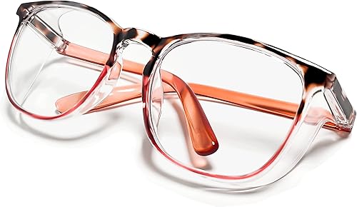 Gafas de seguridad antivaho Z87.1 con bloqueo de luz azul, antipolvo, protección UV para hombres y mujeres (gris tortugaté)