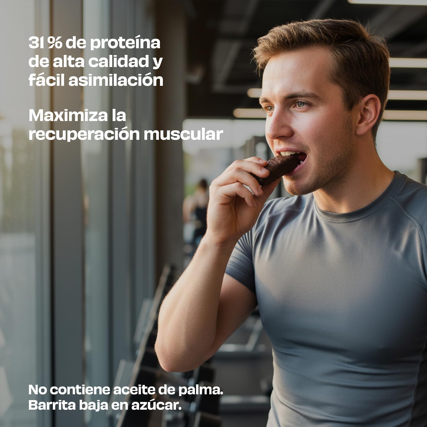 JustLoading Barrita Proteica sabor Café Latte – 30% Proteína · Baja en Azucar · Sin Aceite de Palma – Snack ideal para Recuperación y Saciedad – Pack 30 Unidades de 35 g