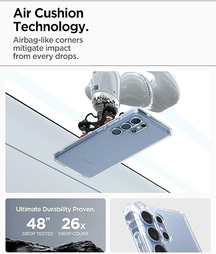 Spigen Ultra Hybrid Coque Compatible avec Samsung Galaxy S25 Ultra - Transparent - 5