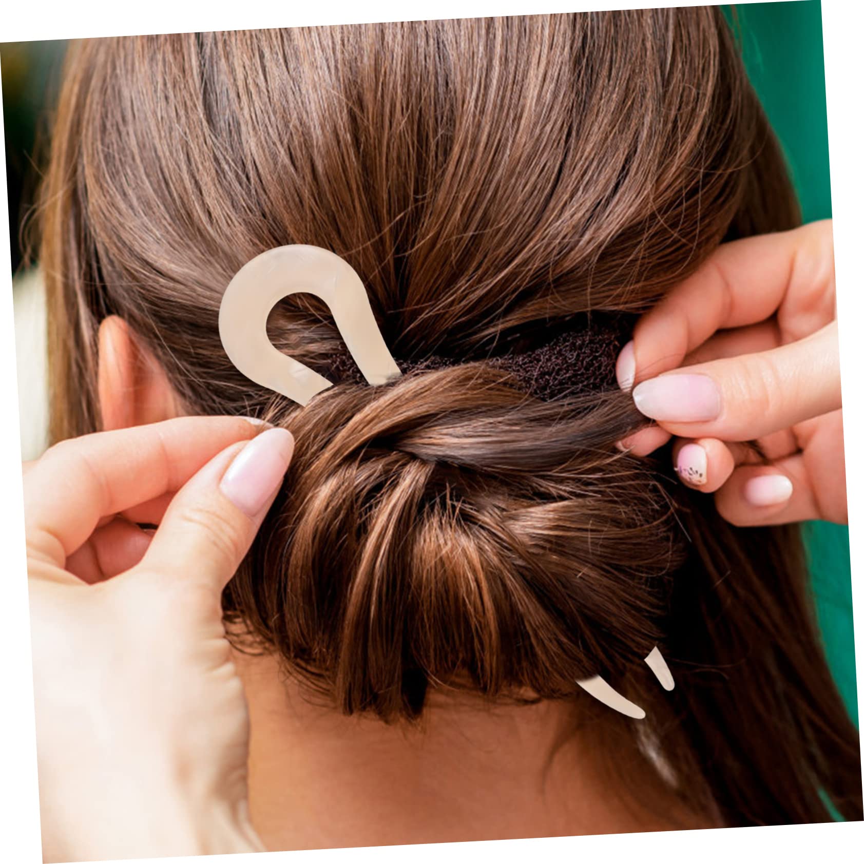 Healeved 10stücke U-förmige Haarnadeln Für Damen Tiefbraun Und Cremeweiß Französische Haarschmuck Für Dutt Und Chignon Stylische Haaraccessoires Für Jeden Anlass Langlebig Und