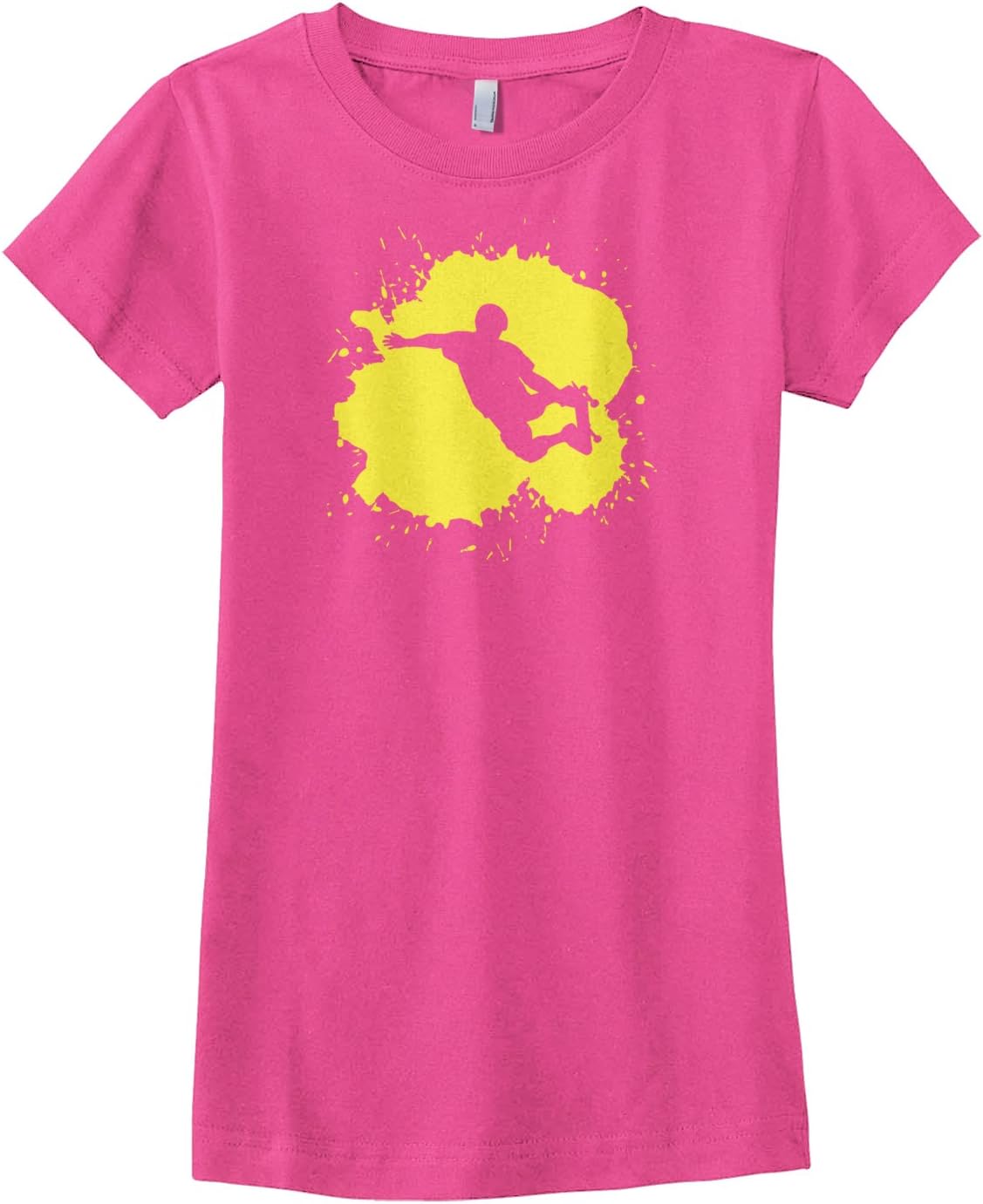 Threadrock Big Girls' Skateboarder Graphic Fitted T-Shirt