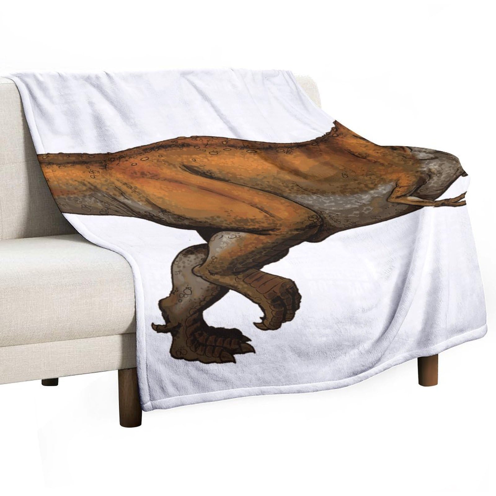 Hxwokrum Flannel Blanket, Walking Dinosaurs Throw Blanket for Couch Sofa Bed Office, Soft And Comfortable Without Pilling