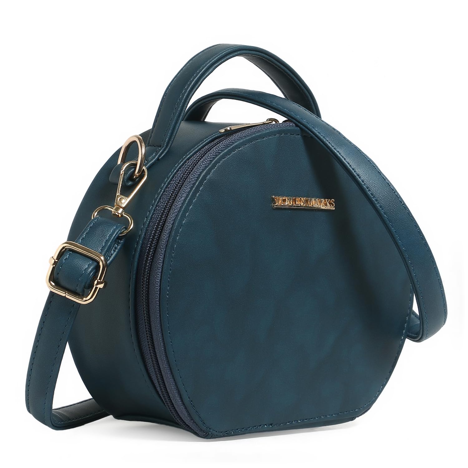 women casual Round crossbody bags and slingbag for girl pu zipper closure women casual hobo bag (BLUE) (B0CZV1FRM8) Amazon Price History, Amazon Price Tracker