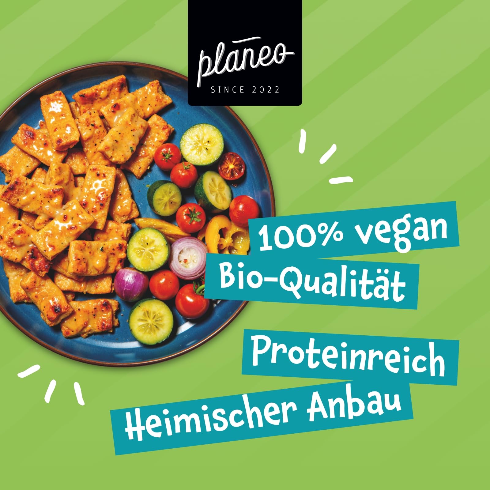 Planeo BIO Erbsen Schnetzel 800g – Veganer Fleischersatz mit über 50% Eiweiss, ideal für Geschnetzeltes & Eintöpfe, aus Erbsen- und Ackerbohnenprotein