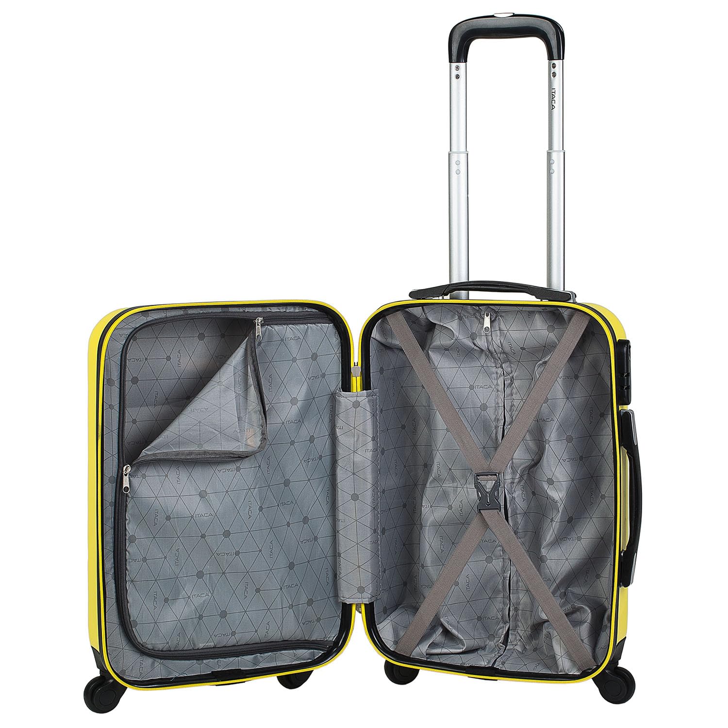ITACA - Maleta de Cabina 55x40x20 - Maletas De Viaje Cabina Rígidas Trolley con 4 Ruedas Dobles para Avion Ligera Equipaje De Mano Candado de Combinación. Compatible Ryanair, Amarillo — view 7