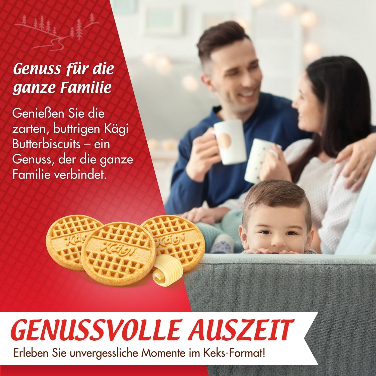 KÄGI Toggenburger Butterbiscuit Classic I Leckere Schweizer Butter Kekse I Dreierpack Knusprige Butterkekse nach Hausrezept I Köstliches Kaffeegebäck 3x200g I Butterplätzchen aus Frischbutter