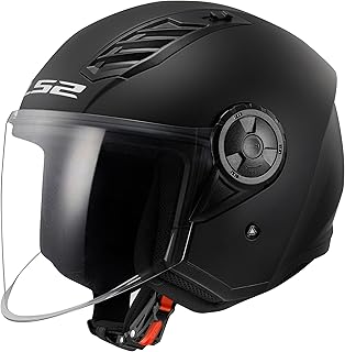 LS2 OF616 Airflow II Solid Casco Jet, Nero Opaco, XL (61/62)