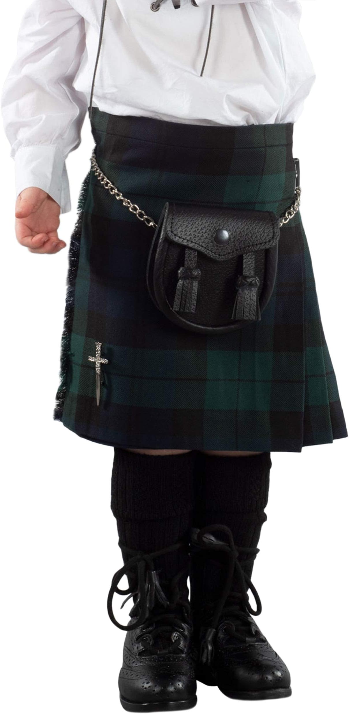 Boys Black Watch Tartan Scottish Highland Kilt