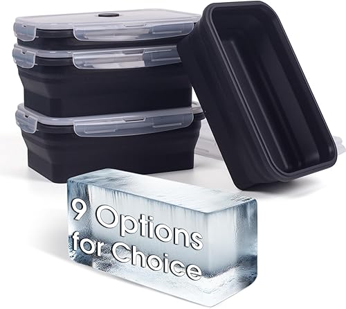 Molde de bloque de hielo extra grande para baño de hielo, accesorios de inmersión en frío, paquete de 4 para hielo de 10 libras, enfriador de agua