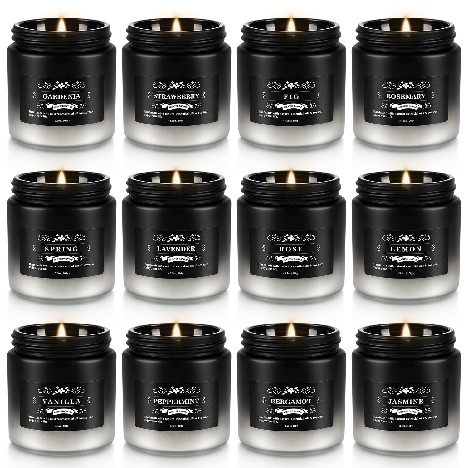 12-Pack Scented Candles Set