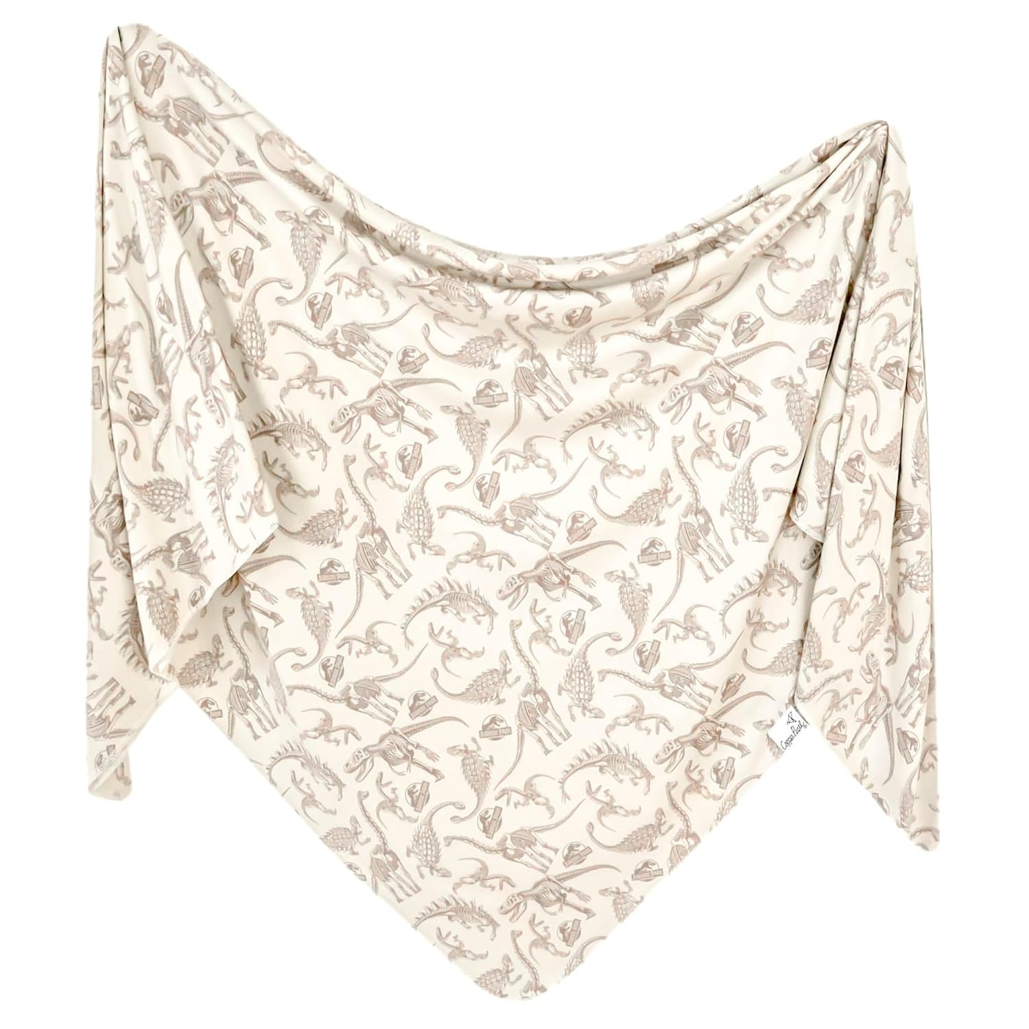 Copper Pearl Baby Swaddle Blanket - Premium Knit Baby Blanket, Large Soft Stretchy Receiving Blankets for Baby Boy and Girl, Swaddles for Newborn, Infant, and Toddler (Jurassic Park Fossils)