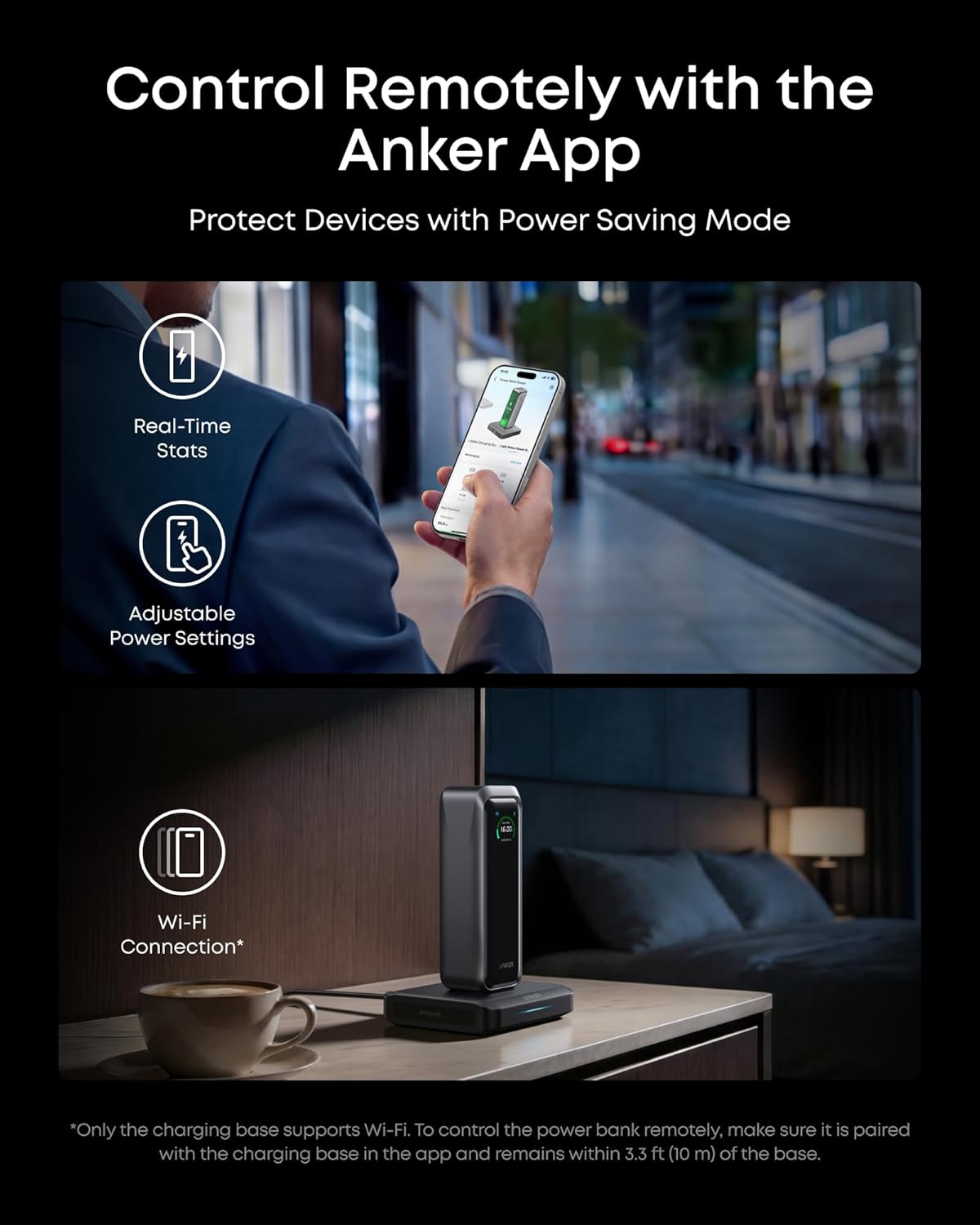 Anker Prime Power Bank and Charging Base, 20,100mAh 220W Max Portable Charger with Base for 6 Devices, Two-Way Charging, TSA-Approved, App Control, for MacBook, iPhone 17/16 Series, and More